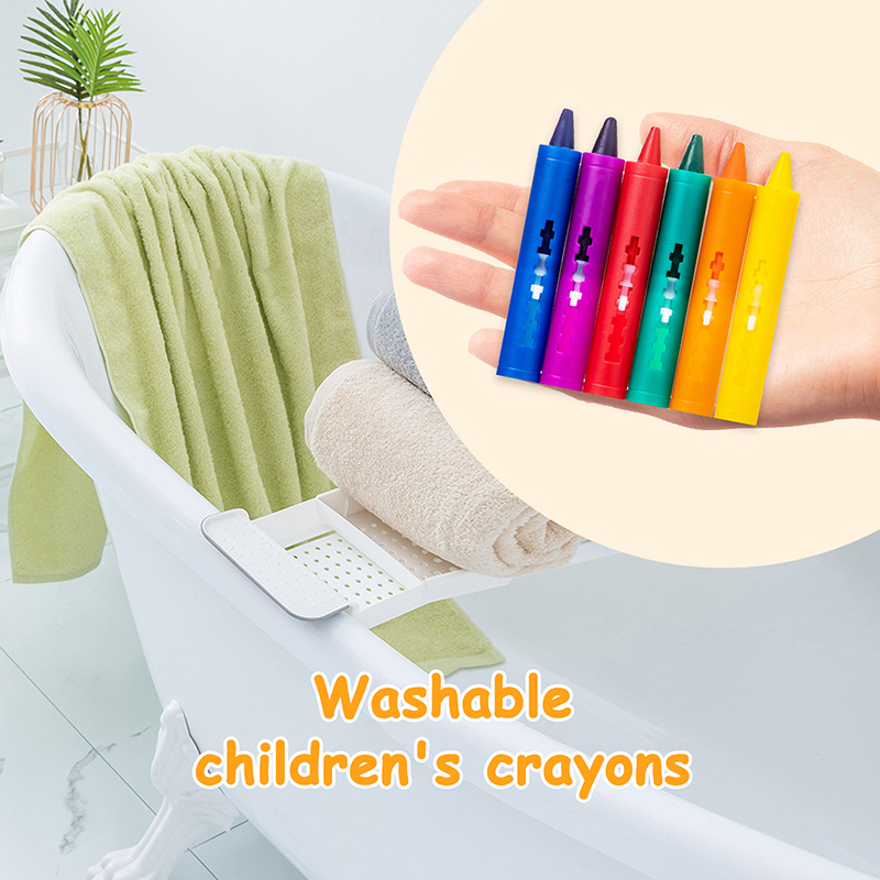 6colors Washable Bath Crayons  - Kids Toys Drawing Easy 评论和价格