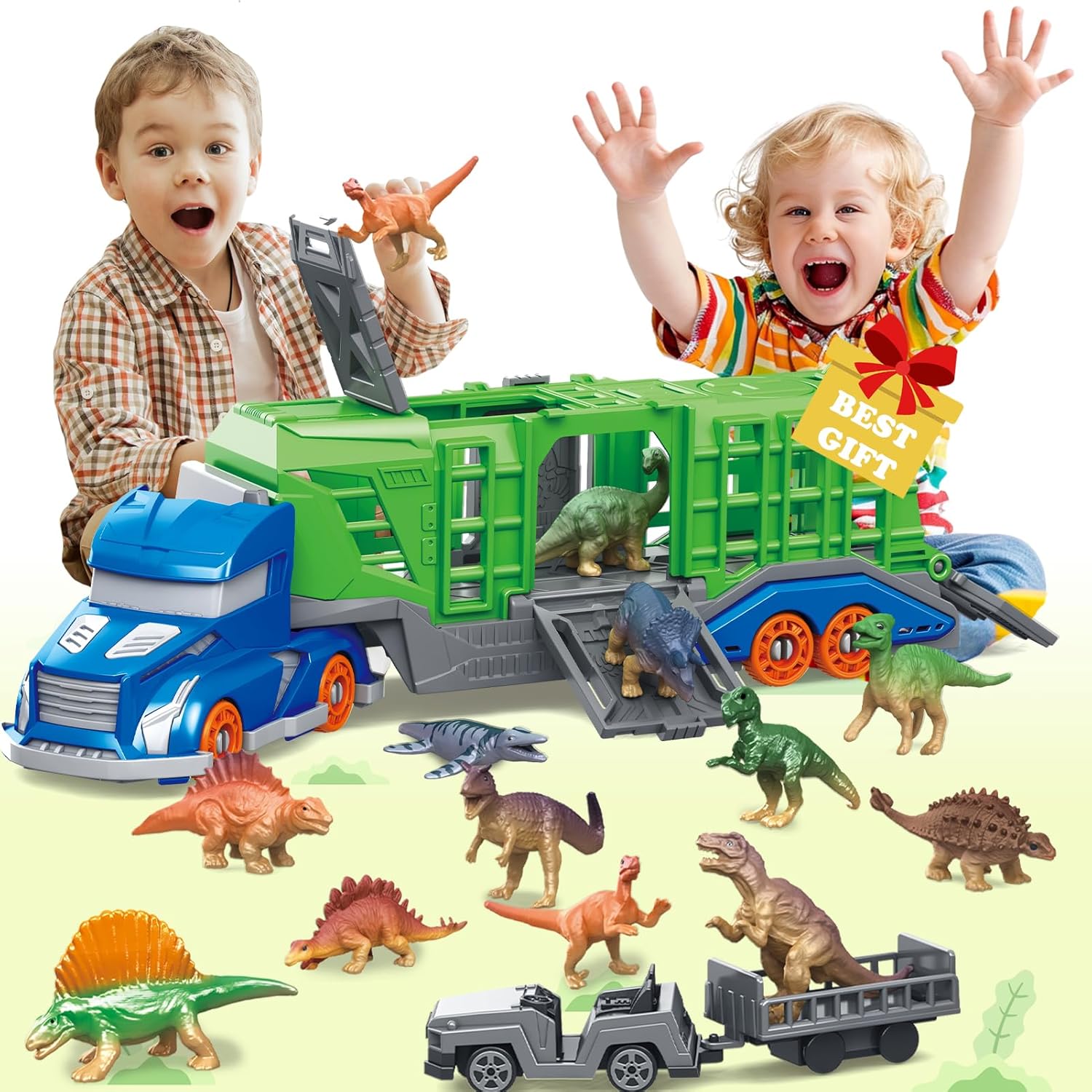 Dinosaur Animal Transport Vehi - Dinosaur Figurine Set 评论和价格