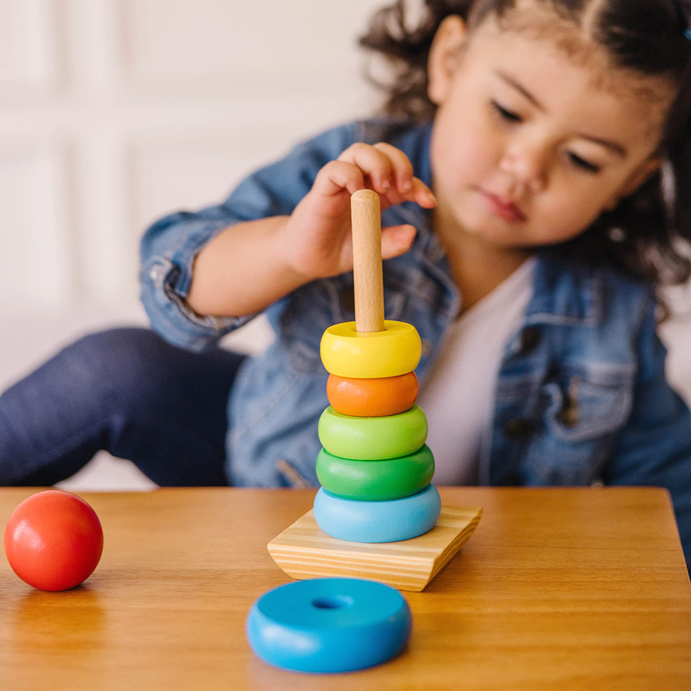 Rainbow Stacker Wooden Ring Ed - Wooden Blocks Stacking 评论和价格
