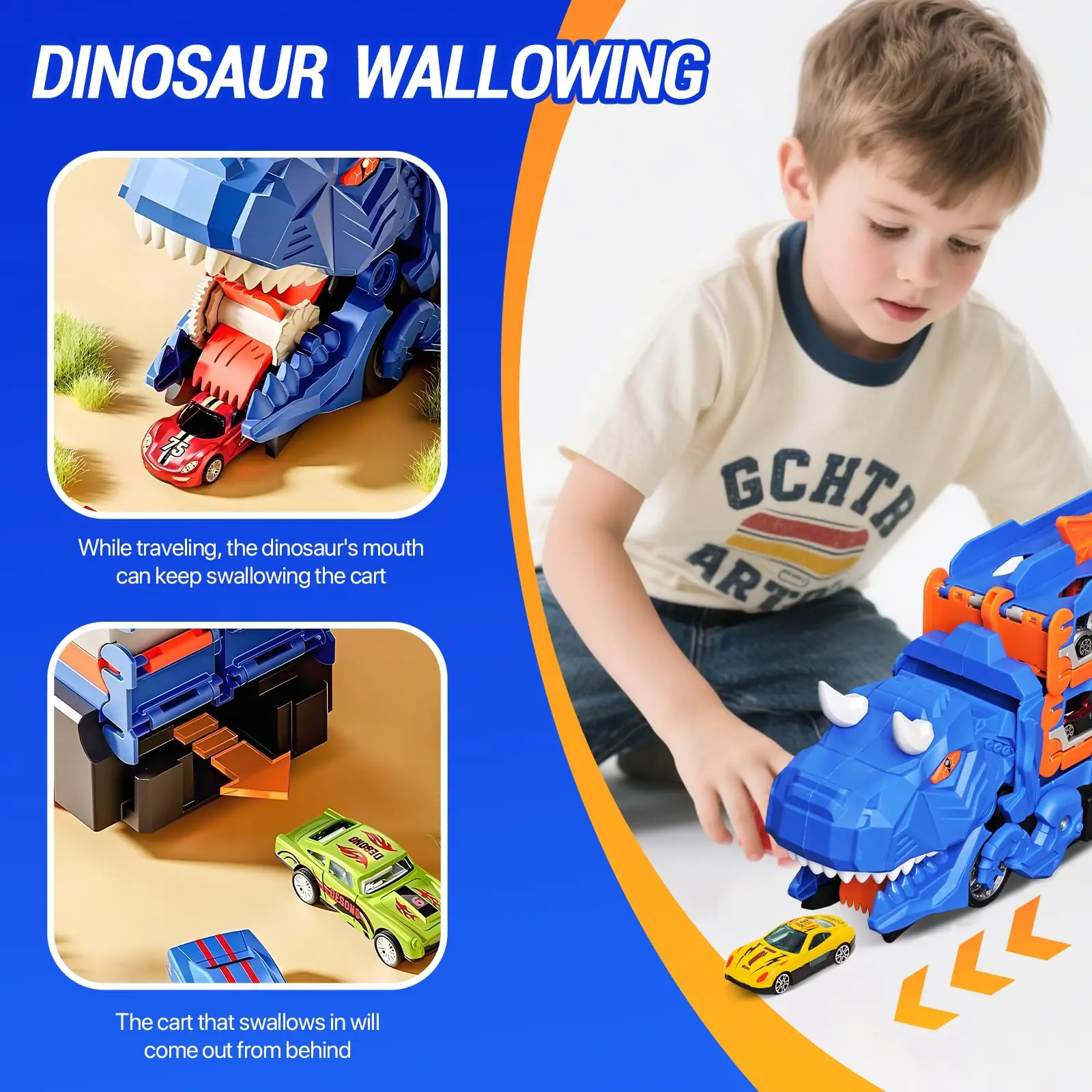 Dinosaur Transport Truck Toy R - Dinosaur Figurine Set 评论和价格