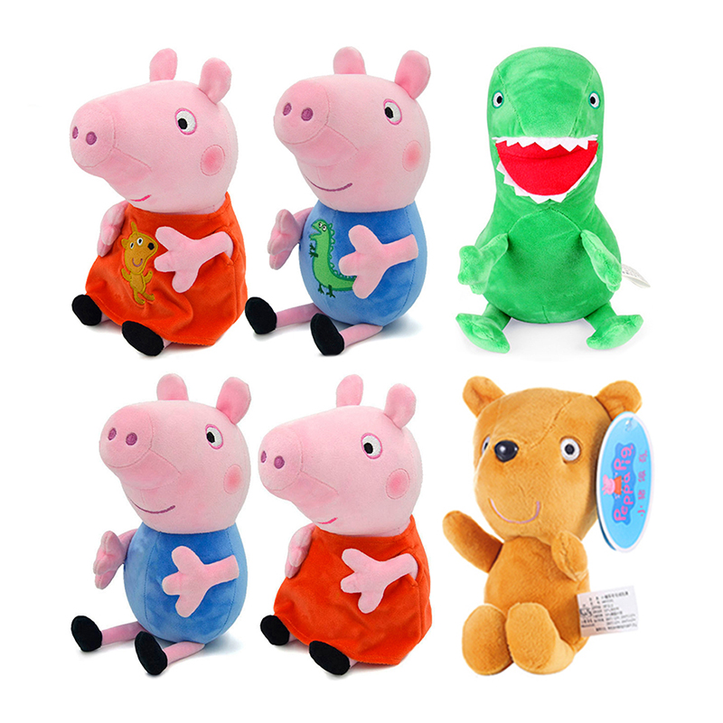 Genuine 19cm Peppa Pig Plush T - Dinosaur Figurine Set 评论和价格