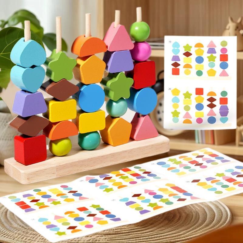 Early Learning Montessori Toys - Wooden Blocks Stacking 评论和价格