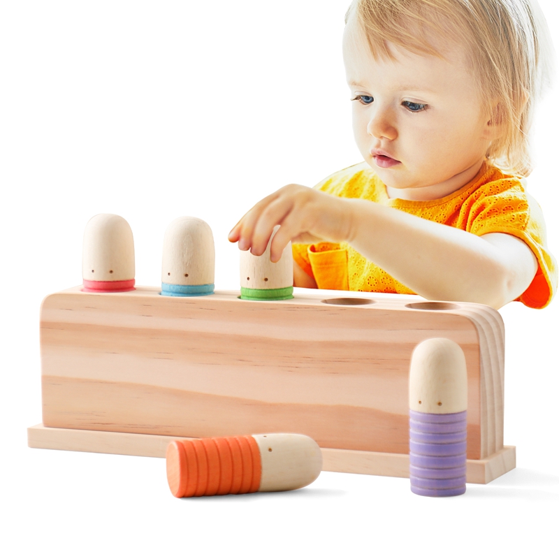 Montessori Toys Baby Wooden Bo - Wooden Blocks Stacking 评论和价格