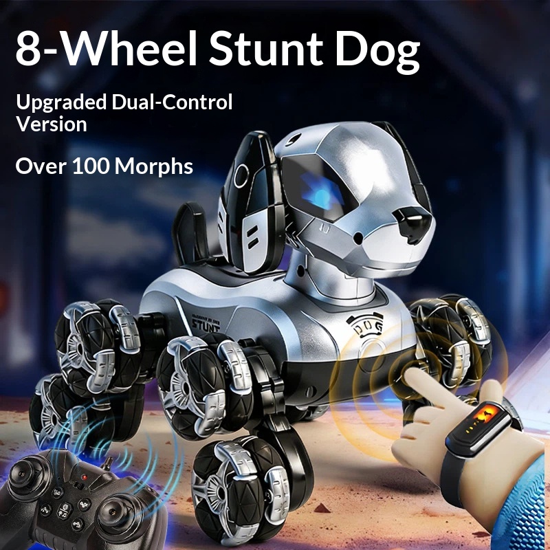 New RC Stunt Robot Dog 8 Wheel - Kids Toys Dog 评论和价格