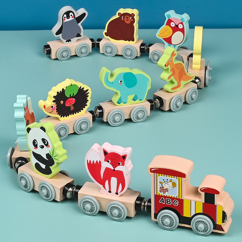 Magnetic Wooden Small Train To - Wooden Blocks Stacking 评论和价格