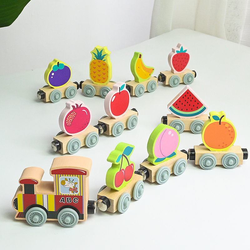 Magnetic Wooden Small Train To - Wooden Blocks Stacking 评论和价格