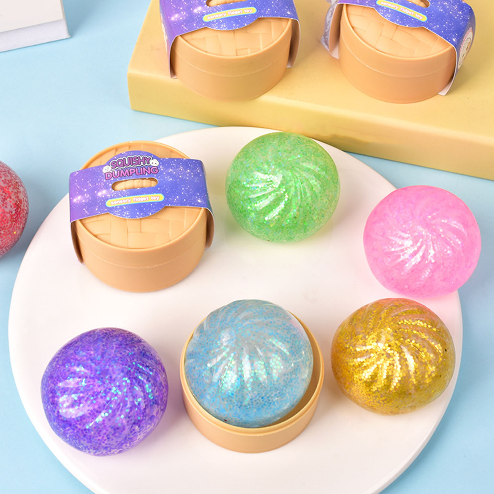New 12pcs Set Glitter Dumpling - Kids Toys Dumplings 评论和价格