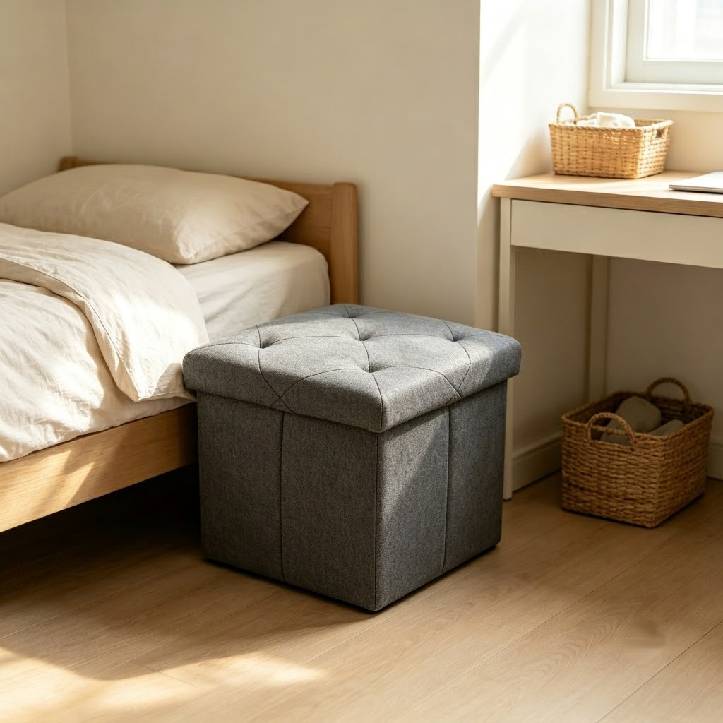 Folding Storage Ottoman Bench  - Wooden Blocks Stacking 评论和价格