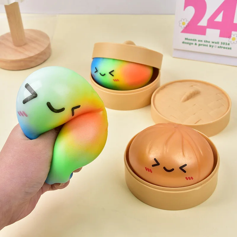 Rainbow Color Dumpling Squishy - Kids Toys Dumplings 评论和价格