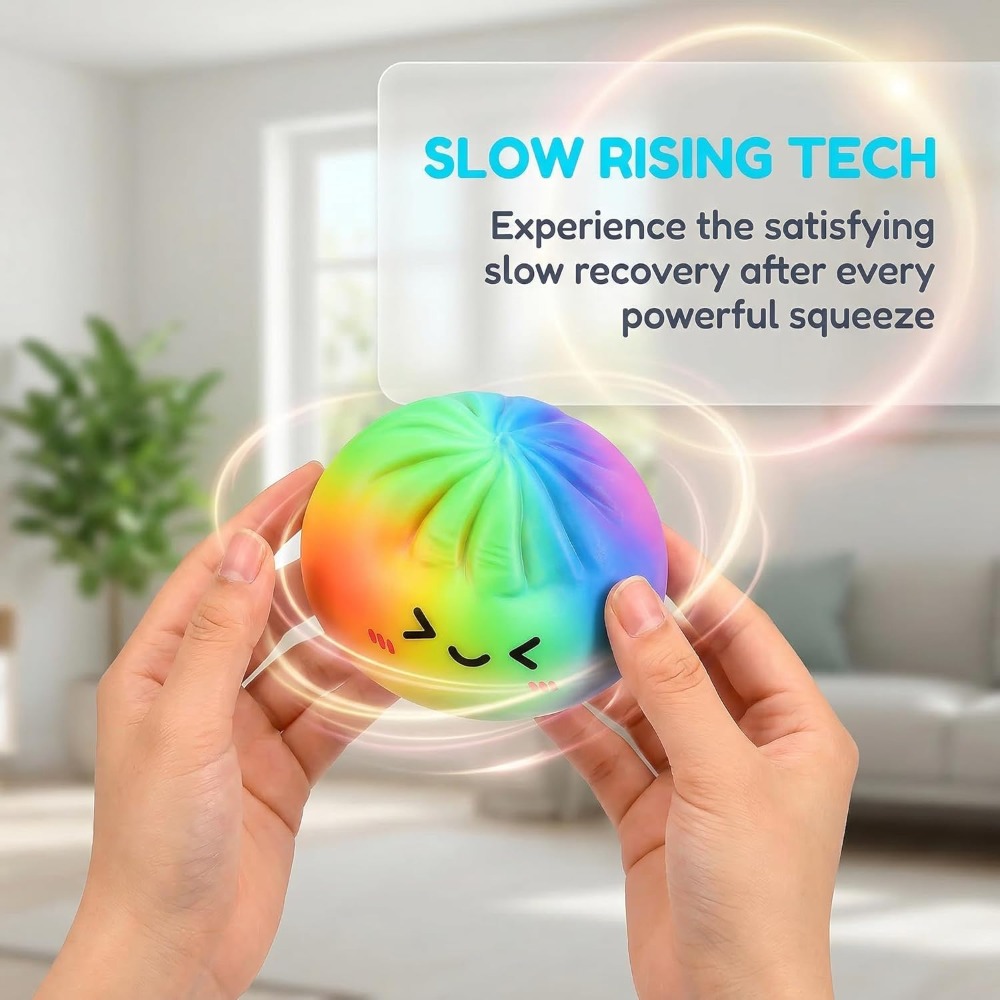 Rainbow Color Dumpling Squishy - Kids Toys Dumplings 评论和价格