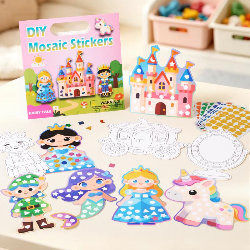 2-in-1 DIY Mosaic Sticker & Co - Dinosaur Figurine Set 评论和价格